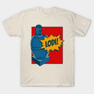 Comic-Style Barrel Man: Embrace the 'LODI!' Spirit T-Shirt